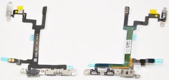 Power Volume Button on Off Lock Switch Sleep Wake Flex Cable with Metal Bracket Pre-installed Assembly Replacement Repair for Iphone 5 5g