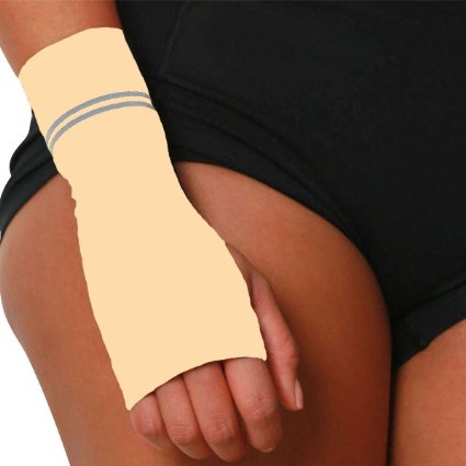 Compression Wrist Support Sleeve - Relieve Carpel Tunnel, Wrist Pain - Best Wrist Support - Improve Circulation and Support Wrist (Single Sleeve)