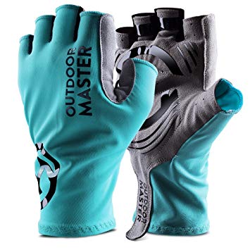 OutdoorMaster Bike Gloves - Fingerless Cycling Gloves Shock Absorbing Pads & Anti-Slip Silica Gel Men, Women & Youth