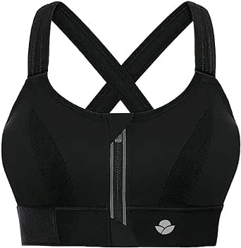 YIANNA Femme Soutien Gorge Sport Maintien Extreme Grande Taille Brassière sans Armature Fermeture Devant