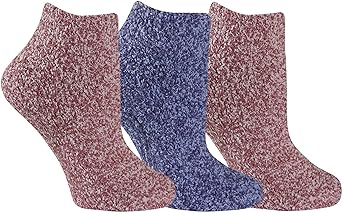 Dr. Scholl’s Women’s Fuzzy Spa Socks - Cozy Low Cut 2 & 3 Pairs - Lavender & Vitamin E Infused