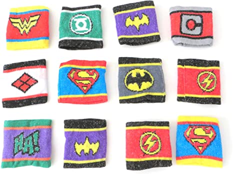 AAG One Dozen Children DC Comic Logo Wristbands 2.75"