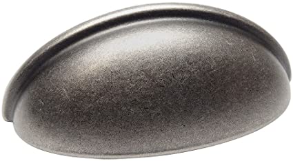 Cosmas 783WN Weathered Nickel Cabinet Hardware Bin Cup Drawer Handle Pull - 3" Hole Centers, 10 Pack