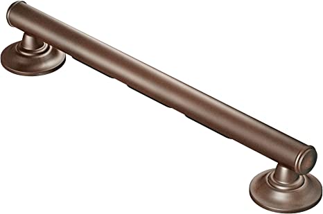 Moen LR8724D1GOWB Securemount Designer Elegance Grab Bar With Grip Pads, Old World Bronze, 24-Inch