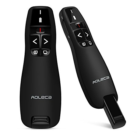 Wireless Presenter Aoleca USB Presenter Presentation Powerpoint  Remote Control Pen with Red Laser Pointer 2.4GHz