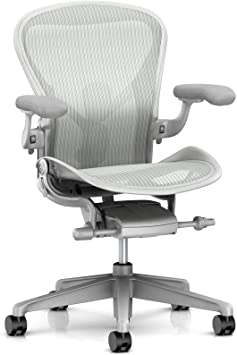 Herman Miller AER1C23DWALPVPRSNADVPBBDVP23101 C Size Aeron Chair, Mineral