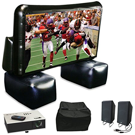 Sima XL-PRO 72-Inch Inflatable screen bundled with projector