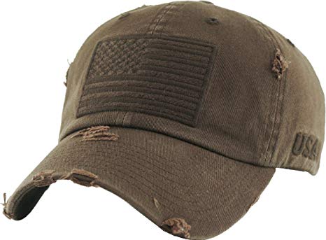 KBETHOS Tactical Operator Collection with USA Flag Patch US Army Military Cap Fashion Trucker Twill Mesh