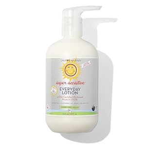 California Baby Super Sensitive Lotion | 100% Plant-Based | Unscented Lotion For Sensitive Skin | Organic Calendula + Aloe Vera | Allergy Friendly | Soothing Baby Face Cream | 562 mL / 19 oz.