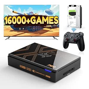 Kinhank Super Console X5 PRO Video Game Consoles with 16000  Games, Android 12 OS,8GB 64GB Retro Game Console Support AV1, 2.4G/5G WiFi 5 Ethernet, RK3588S Chipset, Wireless Controller,8K UHD Output