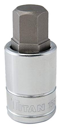 Titan Tools 15615 15 mm 1/2" Drive Hex Bit Socket