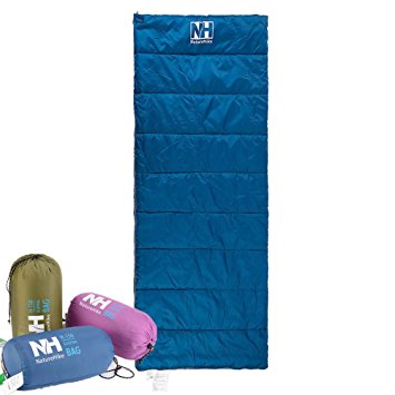 K-Sports 46-68°F Envelope Ultralight Compact Cotton Sleeping Bag with Compression Stuff Sack