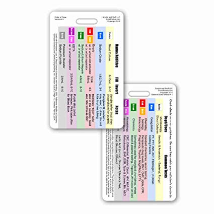 Order of Blood Draw Vertical Badge Card (1 Card)