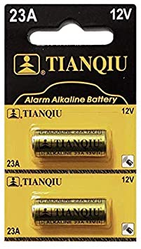 Tianqiu A23 12V Alkaline Battery, Tearstrip (2 Batteries)