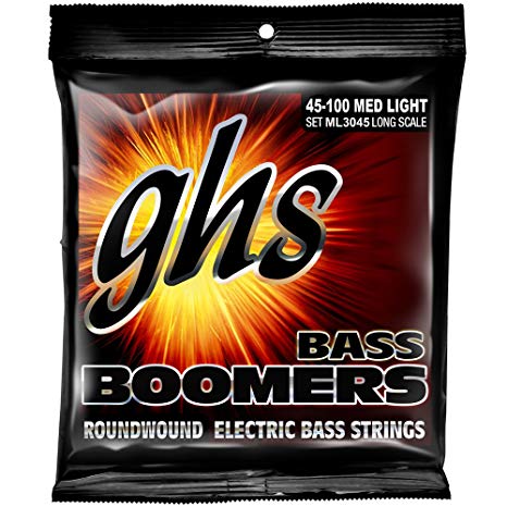GHS Strings Electric Bass Boomer Set (Medium Light Nickel Steel, 4-String, Long Scale)