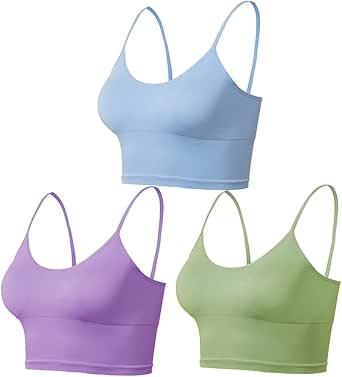 Lemef Yoga Sports Bras Workout Crop Tops for Women with Removable Pads