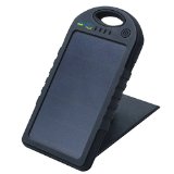 Solar Charger for 2016 Newly Upgraded Design-Highest Efficiency-WeatherProof Dual USB LED Torch Light