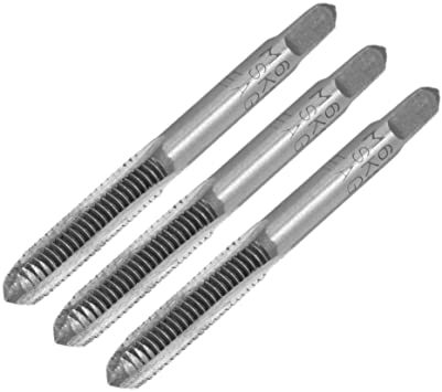 sourcingmap® 3 Pcs 6mm x 1.0mm Taper and Metric Tap M6 x 1.0mm Pitch