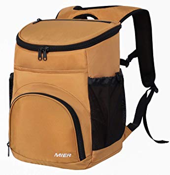 MIER Leakproof Backpack Cooler Insulated Lunch Backpack with iPad/Tablet Pocket for Men and Women to Work, Picnic, Hiking, Camping, Beach, Day Trips, 20Can