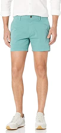 Amazon Essentials Men's Slim-Fit 5" Flat-Front Comfort Stretch Chino Short (Previously Goodthreads)