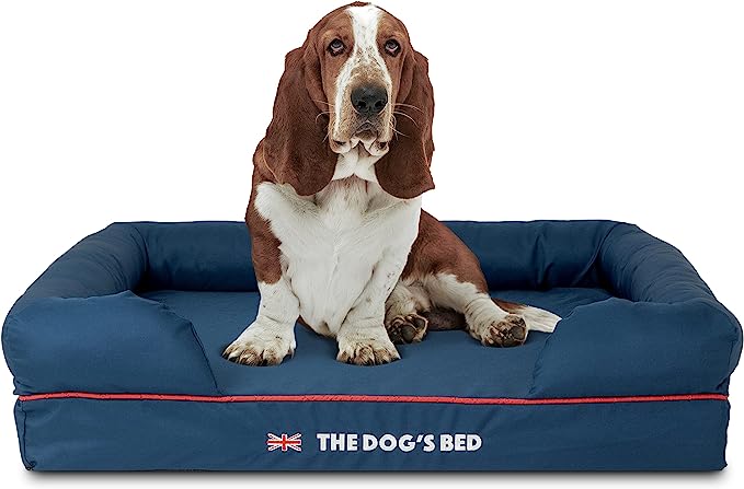 The Dog’s Bed Orthopaedic Dog Bed Coronation Large Blue/Red Union Jack Waterproof Memory Foam Dog Bed