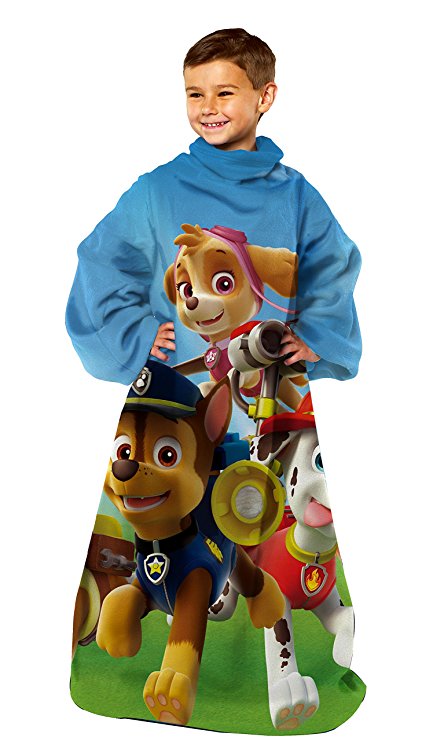 Paw Patrol,Race to Rescue Youth Comfy Throw Blanket with Sleeves, 48" x 48"