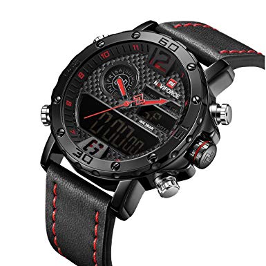 Analog Digital Watch Men Sport Dual Display Watches Luxury Waterproof Chronograph Backlight Quartz Wristwatch