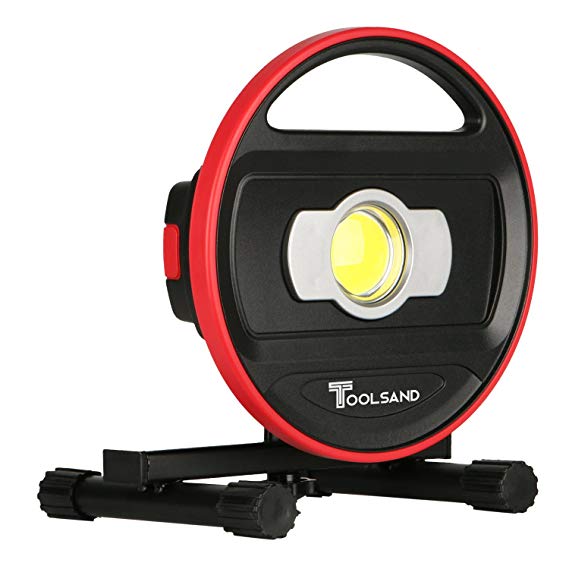 Toolsand Portable Cordless Rechargeable LED Worklight Floodlight, High Power (1200 Lumens)