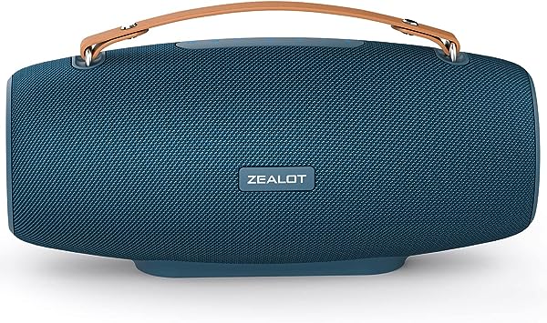 ZEALOT Bluetooth Speakers,75W Bluetooth Speaker Loud,IPX6 Outdoor Waterproof Speaker with 14,400MAh Big Battery,40H Playtime,EQ,Stereo,Speakers Bluetooth Wireless for Party,Beach,Camping(Blue)