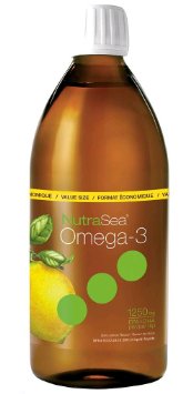 Ascenta Health - NutraSea Balanced EPA & DHA Omega 3 Supplement Lemon Flavor - 500 ml. 1250mg EPA   DHA per teaspoon