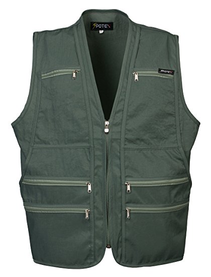 Men's 9 Pockets Work Utility Vest Military Photo Safari Travel Vest