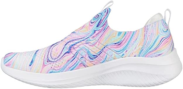 Skechers Women's Ultra Flex 3.0 Groovy Orbit, White Multi, Size