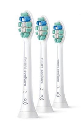 Philips Sonicare Optimal Plaque Control replacement toothbrush heads, HX9023/65, BrushSync technology, White 3-pk