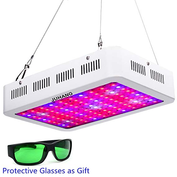 JUHANG 1000W Full Spectrum LED Grow Light for Indoor Plants Veg and Flower Garden Greenhouse Hydroponic Plant Grow Lights with Zener Protector(Including Grow Room Glasses)