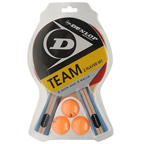 Dunlop Team 2 Player Set Table Tennis Set (2 Bats and 3 Balls)