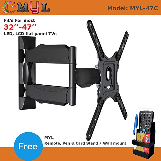 MYL 6 Way Swivel Tilt TV Wall Mount for LCD/LED TV upto 32-47 Inches