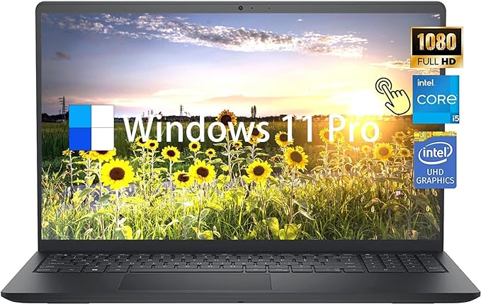 Dell Inspiron Business Laptop, 15.6 Inch FHD Touchscreen, 11th Gen Intel Core i5-1135G7, Windows 11 Pro, 16GB RAM, 1TB HDD, Numeric Keypad, Full-Size Keyboard, HDMI, Long Battery Life, Black