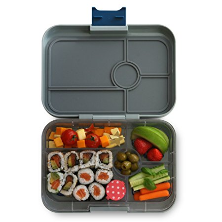 YUMBOX TAPAS Larger Size (Flat Iron Gray) 5 compartment Leakproof Bento lunch box for Pre-teens, Teens & Adults