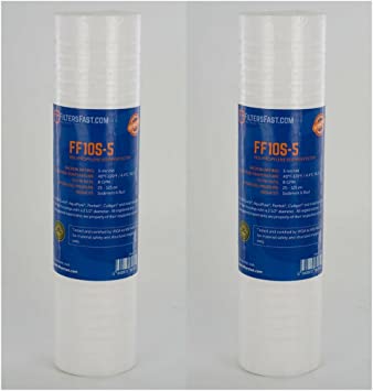 FiltersFast Compatible Replacement for Aqua-Flo - 5 Micron Spun Sediment Filter 10"x 2.5" - 2 Pack