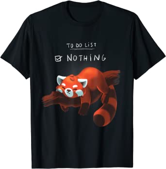 Red Panda Cute Lazy Animal T-Shirt