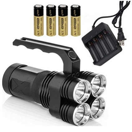 KAZOKU High Power LED Rechargeable Spotlight - Portable and Easy to Carry(flashlight Battery Charger Combo)