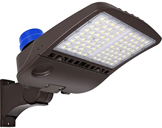 Hykolity 300W LED Parking Lot Light with Photocell,39000lm 5000K Waterproof LED Shoebox Fixture, Outdoor Pole Mount Light for Large Area Lighting [1000w Equivalent] Arm Mount DLC Complied