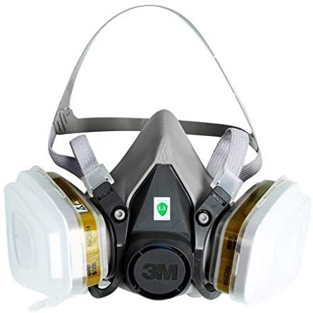 3M 6200 Organic Vapor Dust Mask 17 in 1 Suit Half Face Painting Spraying Respirator Safety Work Filter Dust Mask