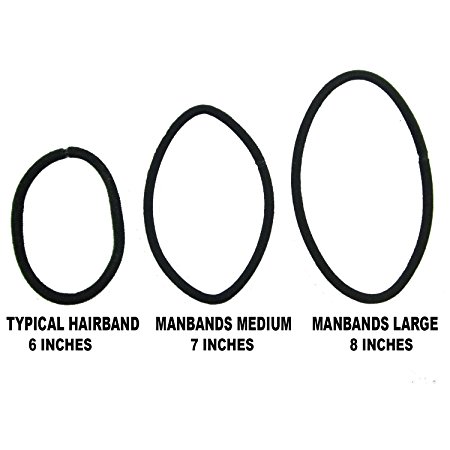 Manbands Large Sized Hair Ties for Men's Wrists - 48 Count