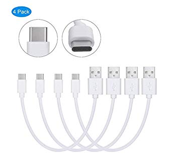 Yisen USB-C to USB 3.0 Cable Type C Cable Short 20cm Charging and Sync Cable( Pack of 4 )