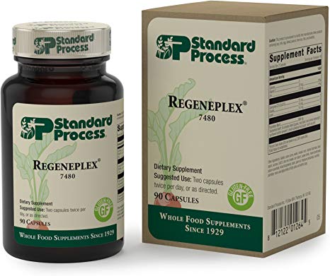 Standard Process - Regeneplex - Supports Healthy Skin, Provides Support for Cellular Rejuvenation, Provides Antioxidant Vitamin C, Zinc, CoQ10, Choline, Lutein, Gluten Free - 90 Capsules