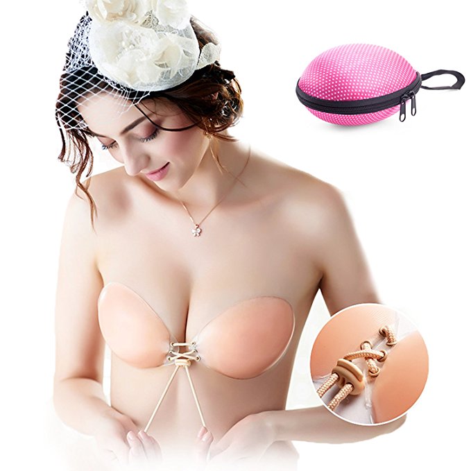 Silicone Self Adhesive Invisible Strapless push up backless bra