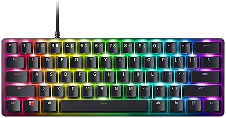 Razer Huntsman Mini (Analog Switch) - 60% Compact Gaming Keyboard (Analog Switches, Doubleshot PBT Keycaps, Detachable USB-C Cable) UK Layout | Black