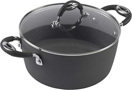 Bialetti Impact, 07558, textured nonstick surface, oil distribution,covered 5 quart dutch oven, gray