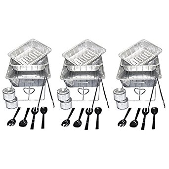 Party Essentials UPK-33 33 Piece Party Serving Kit, Includes Chafing Kits and Serving Utensils